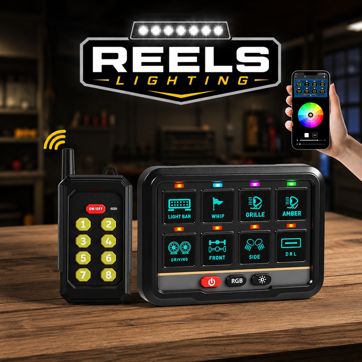6-8 Gang Switch Panel With Wireless Remote And App Control