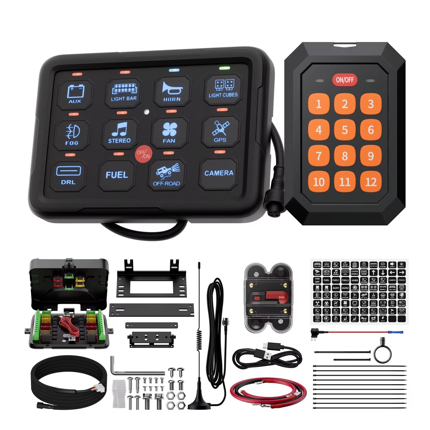 12 Gang Switch Panel With Wireless Remote Control System