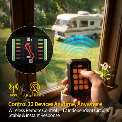 12 Gang Switch Panel With Wireless Remote Control System